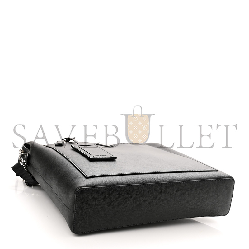 PRADA SAFFIANO TRAVEL TOTE BLACK 2VG046 (35*33*8cm)
